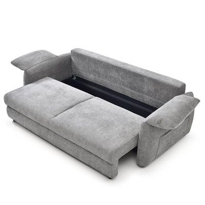 Uberto Fabric Sofa Bed - Grey - With 2-Year Warranty - Image 4