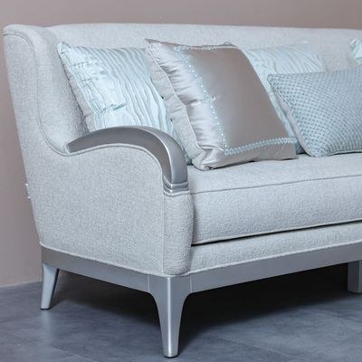 Busselton 3 Seater Fabric Sofa-Grey - Image 4