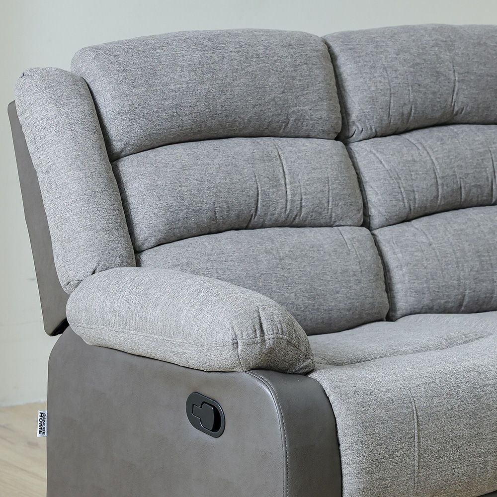 Greensboro 2 Seater Fabric Manual Motion Recliner-Dark Grey - Image 5