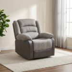 Greensboro 3+2+1 Seater Fabric Manual Motion Recliner Set- Dark Grey
