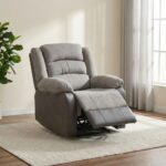 Greensboro 3+2+1 Seater Fabric Manual Motion Recliner Set- Dark Grey