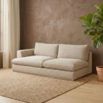 Paddington 6 Seater Fabric Modular Sofa Set- Brown