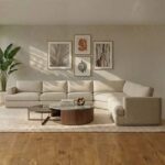 Paddington 6 Seater Fabric Modular Sofa Set- Brown