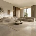 Paddington 9 Seater Fabric Modular Sofa Set- Brown
