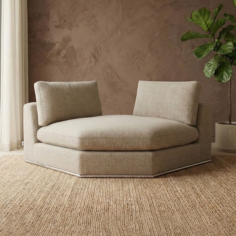 Paddington 12 Seater Fabric Modular Sofa Set- Brown - Image 5