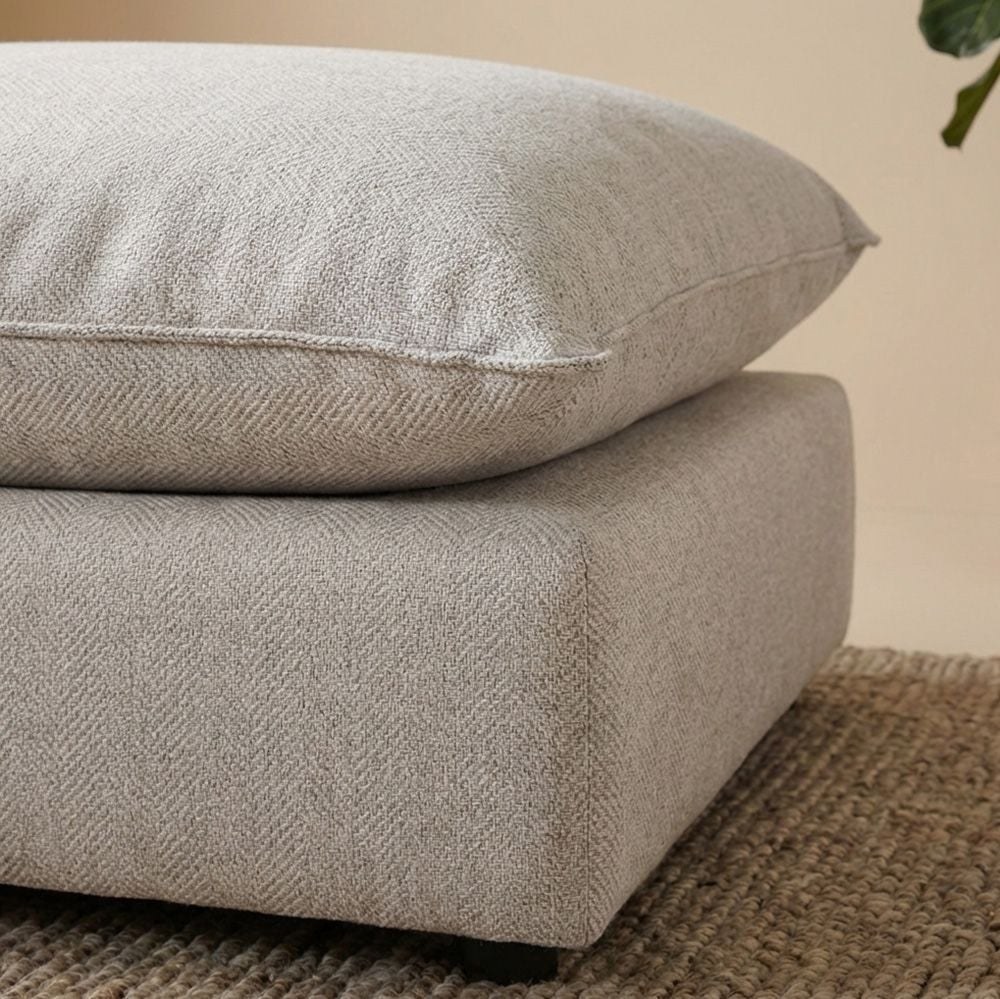 Napoleon 1-Seater Ottoman Fabric Modular Sofa – Beige – With 2-Year Warranty - Image 2