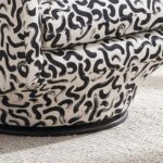 Napoleon 1-Seater Fabric Accent Chair – Black & White Pattern-With 2-Year Warranty