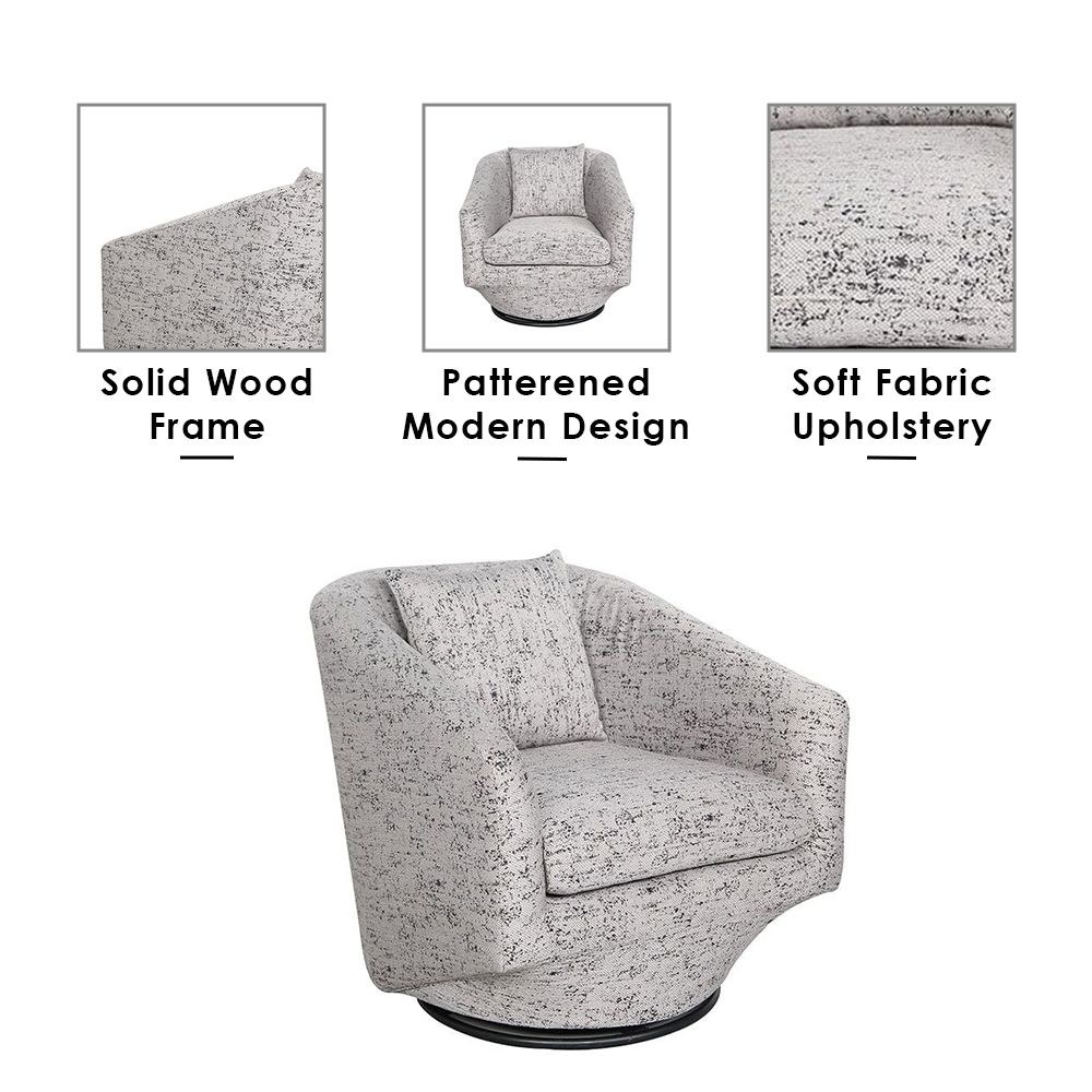 Napoleon 1-Seater Fabric Accent Chair – Grey-With 2-Year Warranty - Image 5