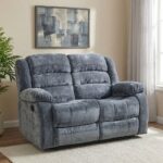 Dazler 2-Seater Fabric Recliner- Gray