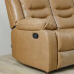 Dazler 2 Seater Air Leather Recliner-Brown