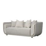 Trident 2 Seater Fabric Sofa-Grey/Champagne-With 2-Year Warranty