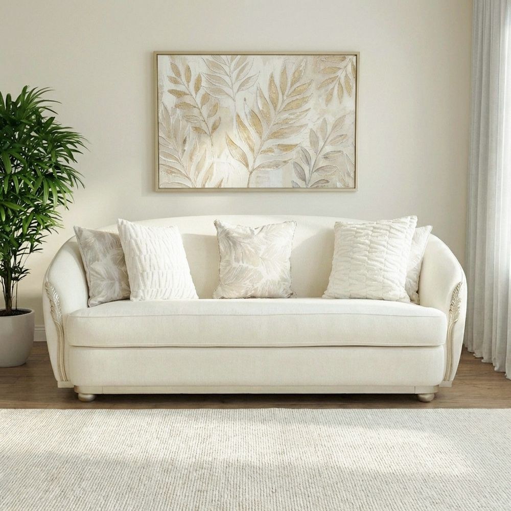 Granado 3-Seater Fabric Sofa-Beige/Brown-With 2-Year Warranty - Image 2