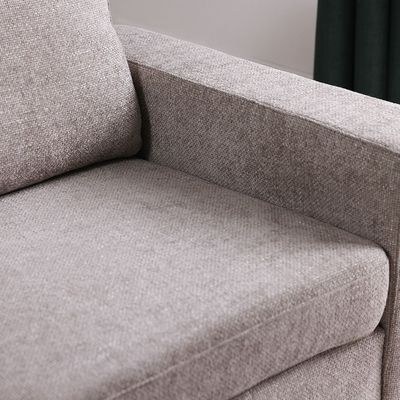 Odum 1-Seater Fabric Sofa with Right Arm - Brown - With 2-Year Warranty - Image 4