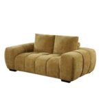 Forbes 2-Seater Fabric Sofa - Yellow - With 2-Year Warranty