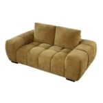 Forbes 2-Seater Fabric Sofa - Yellow - With 2-Year Warranty