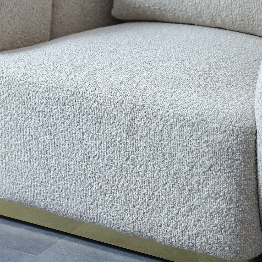 Ollena 1-Seater Fabric Sofa-Beige-With 2-Year Warranty - Image 5