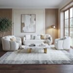 Ollena 7-Seater Fabric Sofa Set-Beige-With 2-Year Warranty