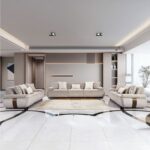 Valira 10-Seater Fabric Sofa Set - Beige - With 2-Year Warranty