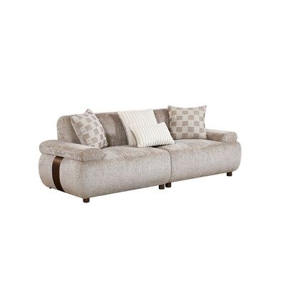 Valira 10-Seater Fabric Sofa Set - Beige - With 2-Year Warranty - Image 3