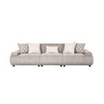 Valira 10-Seater Fabric Sofa Set - Beige - With 2-Year Warranty