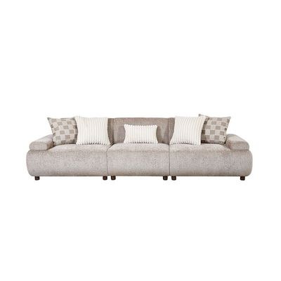 Valira 10-Seater Fabric Sofa Set - Beige - With 2-Year Warranty - Image 4