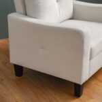 Supreme 1-Seater Fabric Sofa-Cream-With 2-Year Warranty
