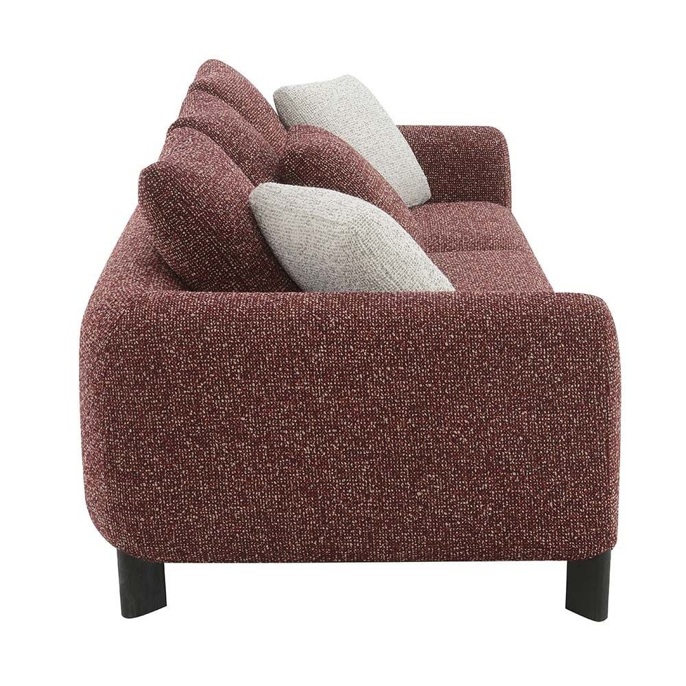 Twill Fabric 3-Seater Sofa - Red - With 2-Year Warranty - Image 4