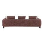 Twill Fabric 3-Seater Sofa - Red - With 2-Year Warranty