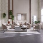 Vesta 3+1+1 Seater Fabric Sofa Set-Light Grey