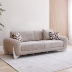 Vesta 3+1+1 Seater Fabric Sofa Set-Light Grey