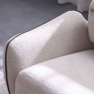 Elora 1-Seater Fabric Sofa - Beige - With 2-Year Warranty - Image 4