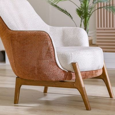 Olivia 1-Seater Fabric Sofa - Beige - With 2-Year Warranty - Image 4