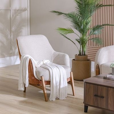 Olivia 1-Seater Fabric Sofa - Beige - With 2-Year Warranty - Image 5
