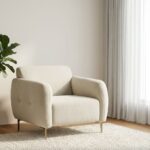Waver 1-Seater Fabric Sofa - Taupe Beige - With 2-Year Warranty