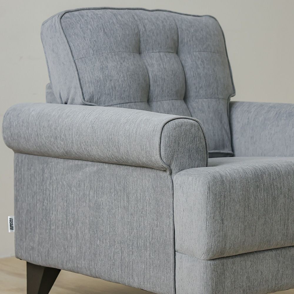 Bradley 1-Seater Fabric Sofa-Onyx Grey-With 2-Year Warranty - Image 3