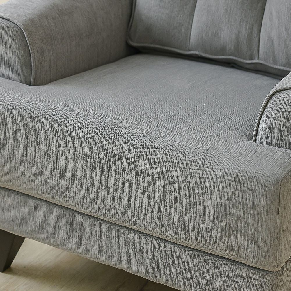 Bradley 1-Seater Fabric Sofa-Onyx Grey-With 2-Year Warranty - Image 5