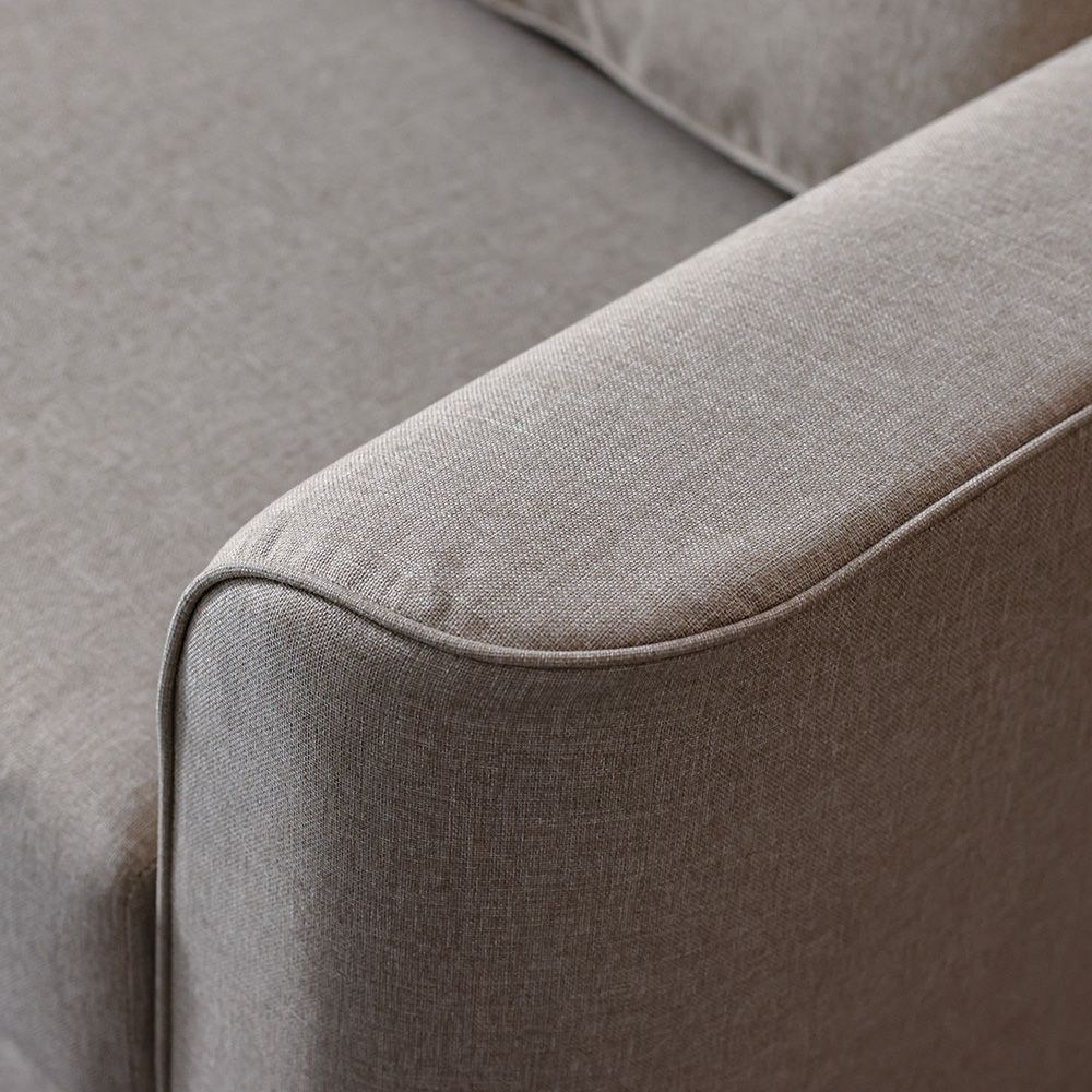 Field 1 Seater Fabric Sofa - Beige - Image 3