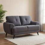 Lina 2 Seater Fabric Sofa - Grey