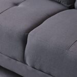 Lina 2 Seater Fabric Sofa - Grey