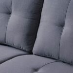 Lina 2 Seater Fabric Sofa - Grey