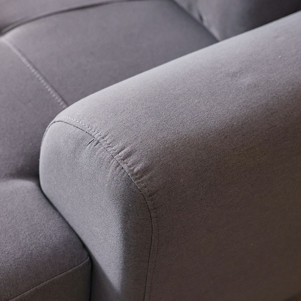Lina 2 Seater Fabric Sofa - Grey - Image 5
