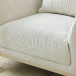 Azalea 1-Seater Fabric Sofa - Beige/Champagne Gold - With 2-Year Warranty