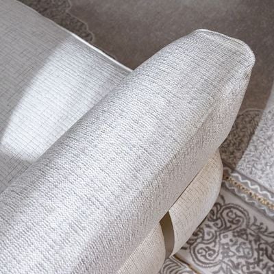 Oru 2 Seater Fabric Sofa-Light Grey - Image 4