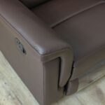 Nato 2-Seater Half Leather Recliner - Brown - With 2-Year Warranty