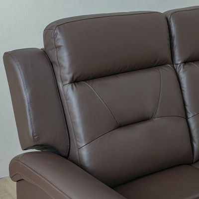 Nato 2-Seater Half Leather Recliner - Brown - With 2-Year Warranty - Image 5