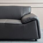 Tokishi 3 Seater Full Leather Sofa - Dark Brown