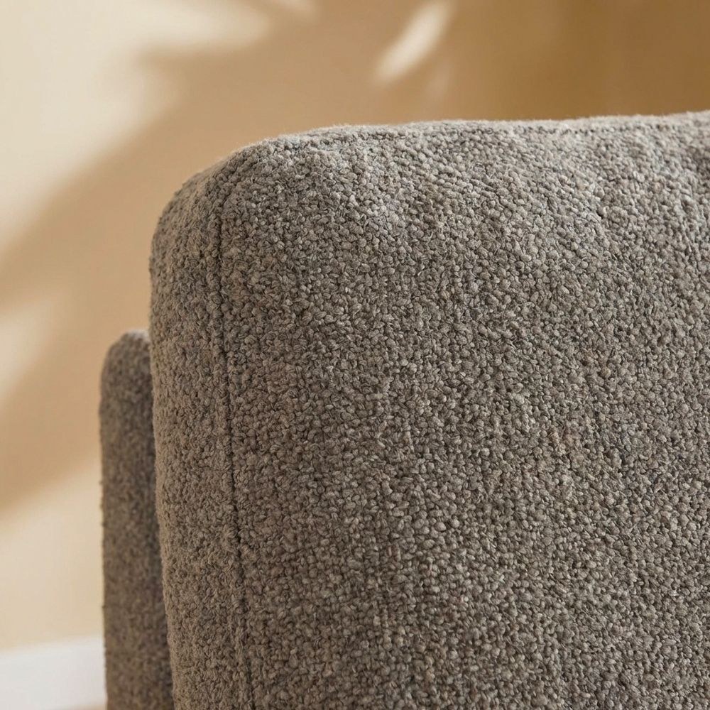 Neithan 1 Seater Armless Fabric Sofa-Taupe - Image 3