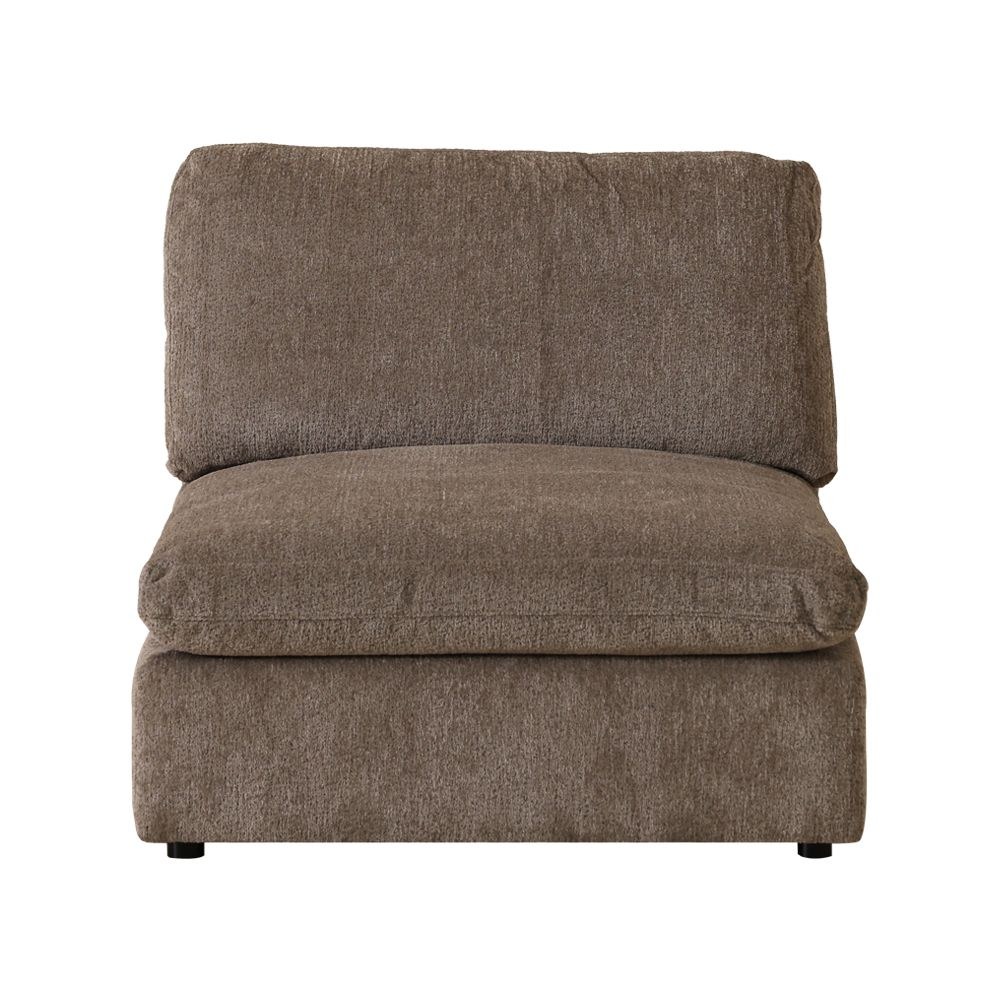 Neithan 1 Seater Armless Fabric Sofa-Taupe - Image 5