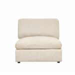 Neithan 1 Seater Armless Fabric Sofa-Beige
