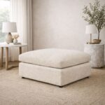 Neithan 8 Seater Fabric Modular Sofa Set + Ottoman- Beige